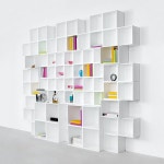 SECTIONAL LACQUERED MDF BOOKCASE MODULAR STORAGE WALL | CUBIT BY MYMITO | 책장