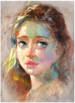 Pin by 김태연 on 인물화 | Oil pastel art, Pastel portraits, Chalk pastel art