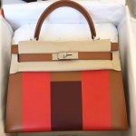 Kelly 28 Lettre Gold Epsom/Rouge H Sombrero/Capucine Chèvre WA: 33 6 62 08 04 64 or Direct... 