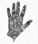 Pin by 정은 한 on 펜화 | Hand art, Hand henna, Zentangle