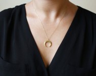 Tusk Necklace / Double Horn Necklace / Gold Horn Necklace / Moon Necklace / Crescent Necklace / Gold Moon Necklace in 2020... 