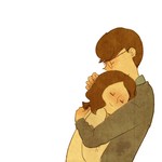 GIF 쓰담쓰담 by 퍼엉 on | Cute hug, Love illustration, Love cartoon couple