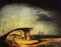 Salvador Dali - The broken Bridge of the Dream, 1945 | 살바도르, 살바도르 달리, 캔버스