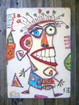 Crazy 4U Original Acrylic Painting on Wood Outsider Art | Etsy | 유아 미술