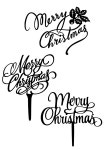 케이크 토퍼(Merry Christmas) 도안 | 케이크 토퍼