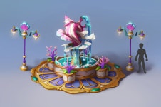 ArtStation - square fountain and street lights-광장 분수대 및 가로등 in 2023 | Street light, Fountain, Theme park