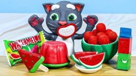 ASMR Eating : My Talking Tom with Watermelon Food/BEST Of Mukbang Animation Compilation in 2022 | Mukbang, Watermelon, Food