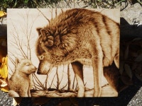 Image result for images of pyrography wolves | 우드버닝