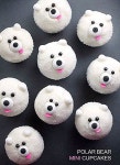 Miniature Polar Bear Cupcakes | 크리스마스 컵케이크, 컵케이크 케이크, 컵케이크 레시피