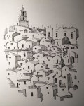 Architecture in pen & ink (@markpoulierart) • Instagram photos and videos | 스케치, 아름다운 그림, 그림