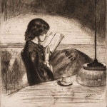 ‘Reading By Lamplight’ by James McNeill Whistler, 1859. Courtesy of the Fine Art Society | 독서