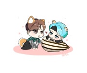 B1A4 Gongchan puppy and Baro hamster fanart   산들아... fanart   산들아 생일축하해 :: 김귤‏ @GYUL_bnn  7h | Bts fanart, Fan... 