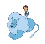 Lance and his Blue Lion in a SU style | 스티븐 유니버스