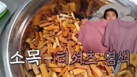 소목으로 면티셔츠 염색하기. 점점 빨간색이 좋아지는 싸나이 | 천연 염색