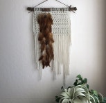 Macrame feather wall hanging art by imyourgypsy | 마크라메