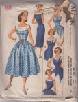 Vintage 50s Sewing Pattern Rockabilly BOMBSHELL Detachable Collars Sheath Dress, Full… | 1950년대 패션, 빈티지 패션, 패션