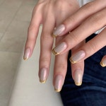 Nailie / ネイリー on Instagram: “𝐺𝑜𝑙𝑑 𝑓𝑟𝑒𝑛𝑐ℎ🌙 ㅤ 💅🏻 @nailiejp _____ done at @mieux.nail... 