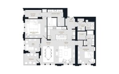 B4 - 2 bedroom floorplan layout with 2.5 baths and 1971 square feet. | Floor plans, Texas apartments, Apartment plans