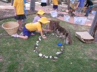 loose parts Its a special circle for the birds to live in | 유치원
