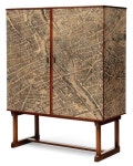 JOSEF FRANK (1885-1967) Cabinet Paris par Turgot Papier, chêne et bouleau Vers 1950 H_154 cm L_121 cm P_52,5 cm retiré/withdrawn... 