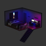 #cinema4d #3d #3dmodel #3drender #octane #render #3drendering #pcgamer #gameroom #dovoart #architec… | 배경