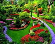 Sunken Garden at Butchart Victoria B. C. | 정원 가꾸기, 정원 디자인 아이디어, 조경 설계