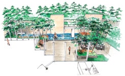 녹색디자인 | 1996 독산동 『노보텔 앰버서더 호텔』조경 설계 | 조경설계, 조경, 조경 디자인