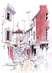 Paved Court at Richmond in Surrey ~ sketch ~ John Edwards | 집 그림, 어반 아트, 어반 스케쳐스
