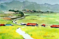 선학동 이야기 watercolor by insung Jung | 풍경 그림, 풍경 수채화, 풍경화 선학동 이야기  watercolor by insung Jung | 풍경 그림... 
