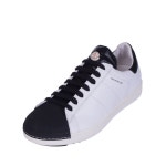 MONCLER Leather Sneakers Size 44 UK 10 Partly Quilted Debossed Logo RRP 359 #fashion #clothing #shoes #accessories #mensshoes... 