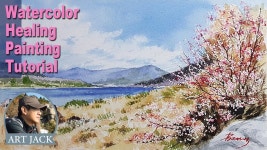 수채화 그리기 / 힐링 풍경화 초급 / 색상 정보 / 매화가 피는 호수 / 김재석작가 / Watercolor Healing Painting Tutorial [ART JACK]... 