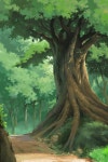 jhibli style (tree) by artcobain on DeviantArt | 풍경 그림, 풍경 삽화, 숲 그림