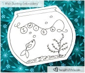 Cute embroidery pattern (free)  This would be cute embroidered onto a onesie with the childs name in the bubbles. | 스티치