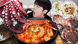 해물찜, 조개구이 ASMR MUKBANG | 직접 만든 해물찜 대왕 크랩 문어 조개 구이 먹방 & 레시피  KING CRAB, OCTOPUS, SEAFOOD - 2023... 