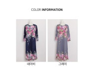 LATELY(레이틀리) [레이틀리] [조이마담] H8198 모란 정원 박스 홈웨어원피스 홈드레스
