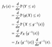 probability - If $Y = g(X)$, why is $f_Y(x) = \frac{d}{dx}F_Y(x)$ - Mathematics Stack Exchange If $Y = g(X)$, why is $f_Y(x)... 