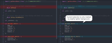 visual studio code - Better highlighting for current selection in diff viewer - Stack Overflow Better highlighting for current... 