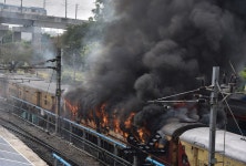Indian trains set ablaze in protests against military changes Indian trains set ablaze in protests against military changes | The... 