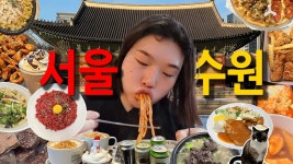 네이버 인플루언서 [네이버 인플루언서] [먹방 브이로그] 서울,수원 4박5일 먹방 여행/광장시장 먹방/유치회관/곱창&막창,빈대떡,육회,KFC치킨... 