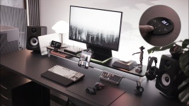 네이버 인플루언서 [네이버 인플루언서] 원목 질감 제대로 구현한 블랙 데스크 셋업! 다양한 파츠 제공과 차별화된 디자인의 오프레임 모션데스크... 