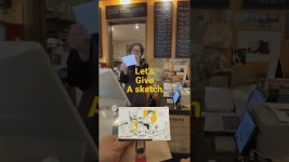 네이버 인플루언서 [네이버 인플루언서] 그림을 그려서 드리자 / 일야 커피 #shorts