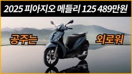 네이버 인플루언서 [네이버 인플루언서] 2025 피아지오 메들리125 489만원/물건은 쓸만한데...
