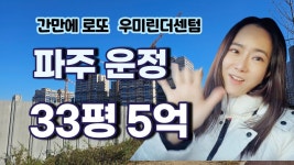 네이버 인플루언서 [네이버 인플루언서] 1년만에 다시 파주 운정신도시!! 33평이 5억 원대 분양