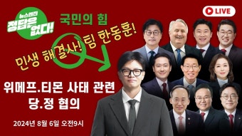 '티메프 사태' 당정협의회 한동훈 중계 - 한동훈 마이너 갤러리