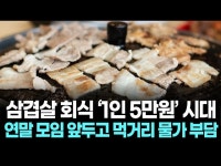 삼겹살 회식 ‘1인 5만원’ 시대…연말 모임 앞두고 먹거리 물가 부담