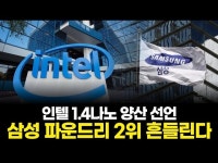 인텔 1.4나노 양산 선언…삼성 파운드리 2위 흔들린다
