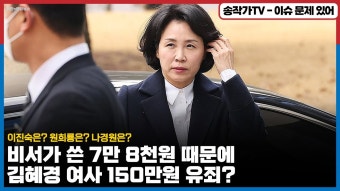 수행비서가 쓴78,000원때문에 김혜경여사에 유죄때린 사법부 - 기타 국내 드라마 갤러리