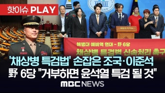 '채상병 특검법' 손잡은 조국·이준석, 野 6당 