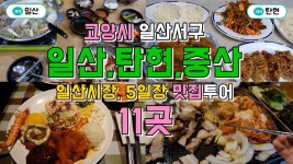 네이버 인플루언서 [네이버 인플루언서] 고양시 일산서구 일산역,탄현역,중산동 맛집투어 11곳, 일산시장, 5일장먹거리까지 한편으로 끝내기