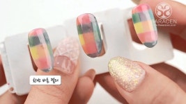 [사라네일] 알록달록 체크 / Check variegated nail | Doovi [사라네일] 알록달록 체크 / Check variegated nail